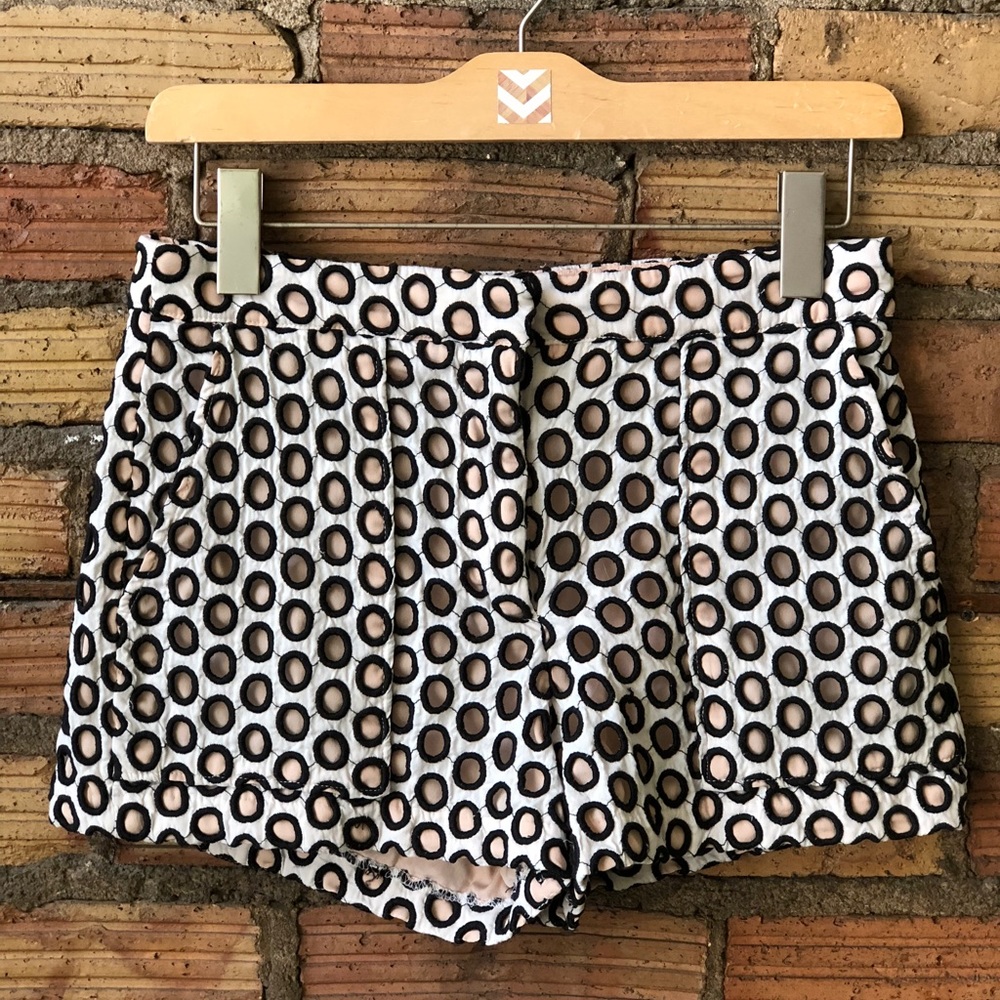 || J. Crew || Embroidered polka dot shorts